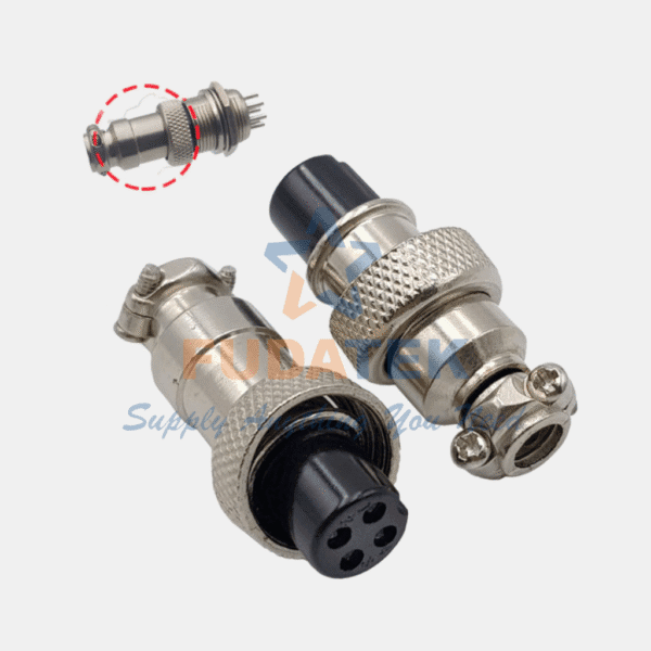 Bộ phích cắm công nghiệp 4 chân GX12-4P - Hình ảnh 2