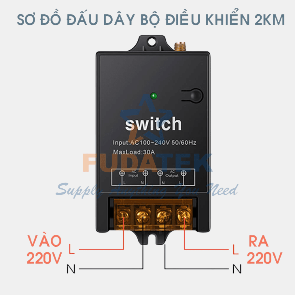 Công Tắc Điều Khiển Từ Xa Switch 220V 30A - Hình ảnh 4