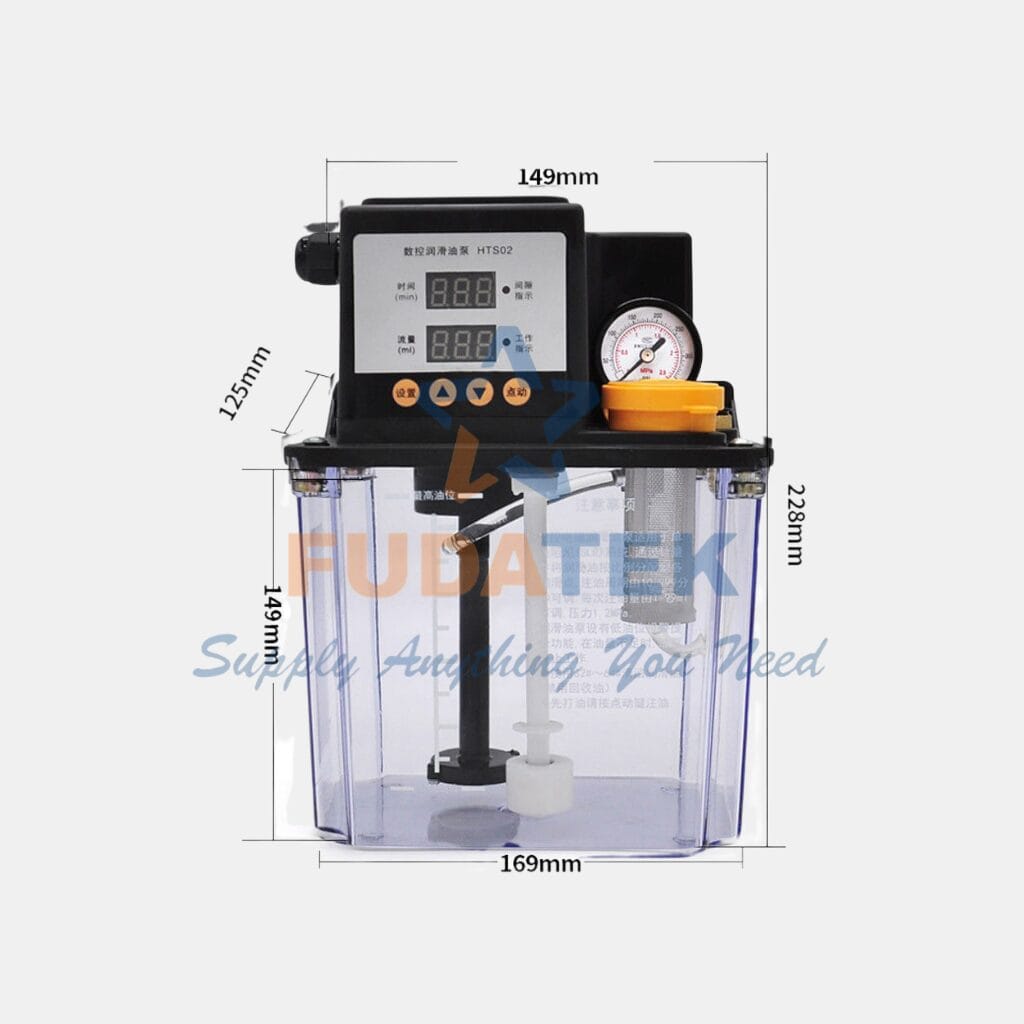 Máy bơm dầu bôi trơn tự động 2L 28W (kèm đồng hồ áp suất) - Hình ảnh 2