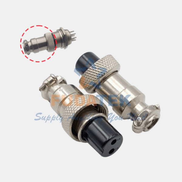 Bộ phích cắm công nghiệp 2 chân GX12-2P - Hình ảnh 2