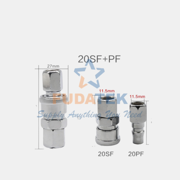 Khớp Nối Nhanh Ống Khí (Đực) PF20 / PF30 / PF40 - Hình ảnh 2