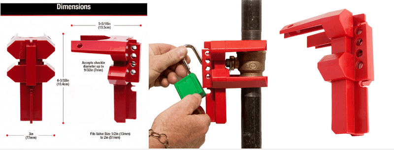 Van tay gạt (Ball Valve Lockout)