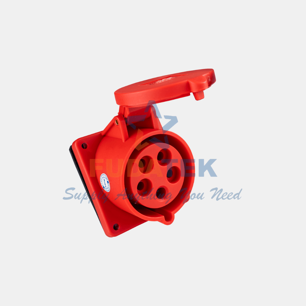 Ổ Cắm Công Nghiệp Lắp Âm Mặt Nghiêng Không Kín Nước 32A 380 415V 3P+N+E IP44 MPE MPN-425